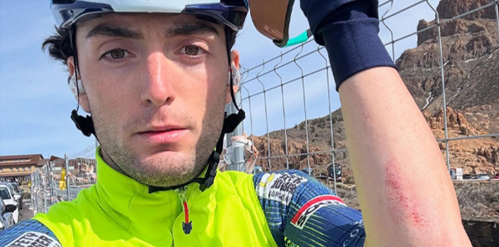 Gianmarco Garofoli, Soudal Quick-Step, incidente Spagna 2026 (foto Instagram)
