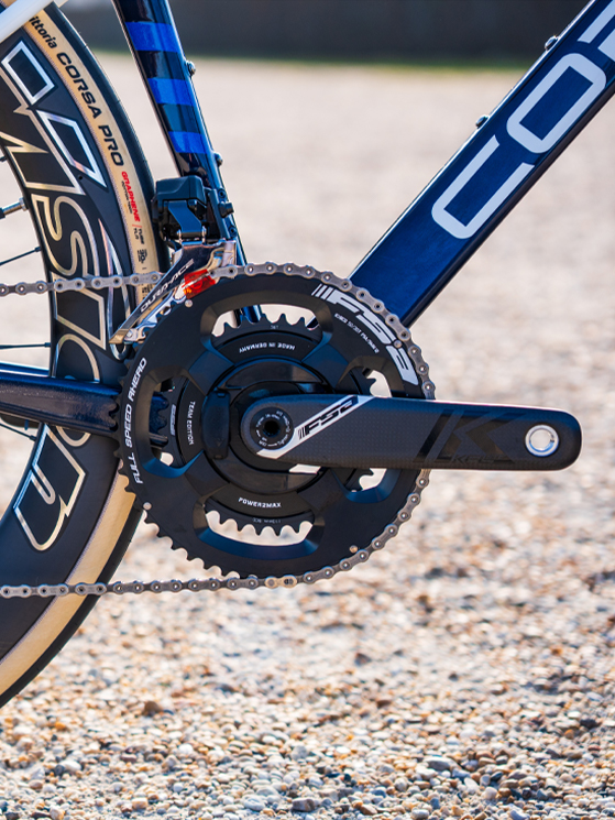 Bici Coppi K14, misuratori di potenza, FSA K Force