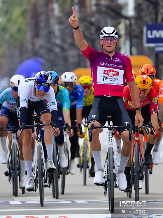 Second vittoria per Van der Poel in questa Tirreno, dopo quella di San Gimignano. Secondo Pellizzari
