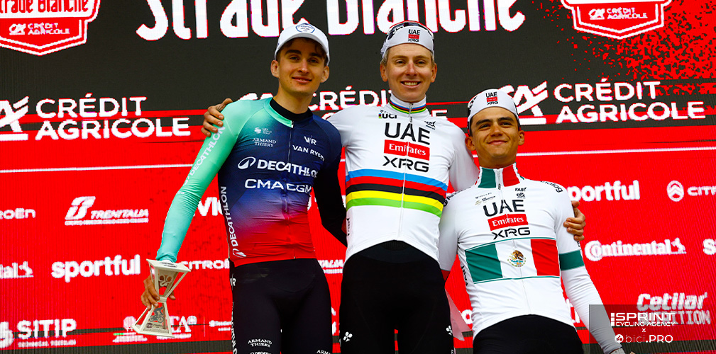 Pogacar, davanti a Seixas e Del Toro: questa foto pèarla tanto di futuro