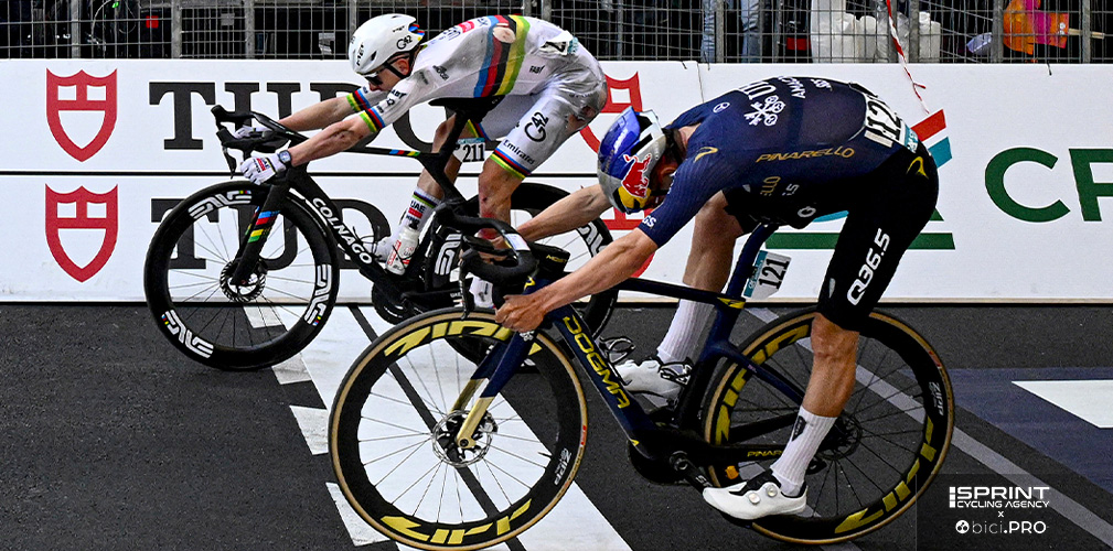 La volata dopo 290 chilometri era una grande icognita per Pogacar e Pidcock: il campione del mondo ha stroncato il britannico