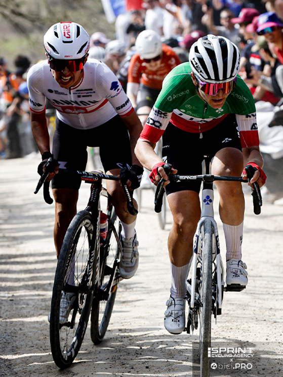 Longo Borghini ha attaccato a Colle PInzuto e sulle Tolfe, ma non si è liberata di Niewiadoma e Chabbey