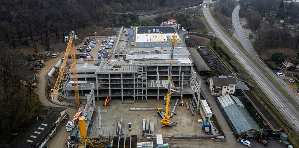 I lavori per la costruzione della CMGF Arena sono durati per due anni (foto Il Corriere del Ticino)