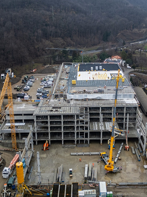 I lavori per la costruzione della CMGF Arena sono durati per due anni (foto Il Corriere del Ticino)