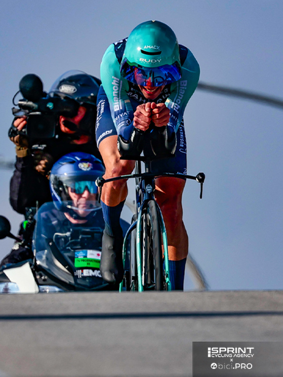 Tirreno-Adriatico, prima di ammalarsi, il 9° posto di Tiberi nella crono a 33" da Ganna è stato un segnale molto positivo