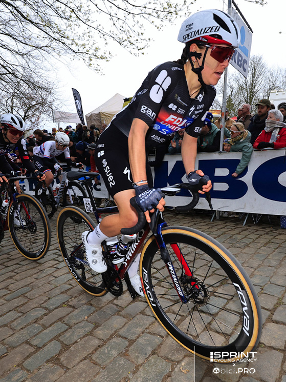 Domenica la francese sarà in gara al Giro delle Fiandre, vinto nella sua versione per juniores nel 2023