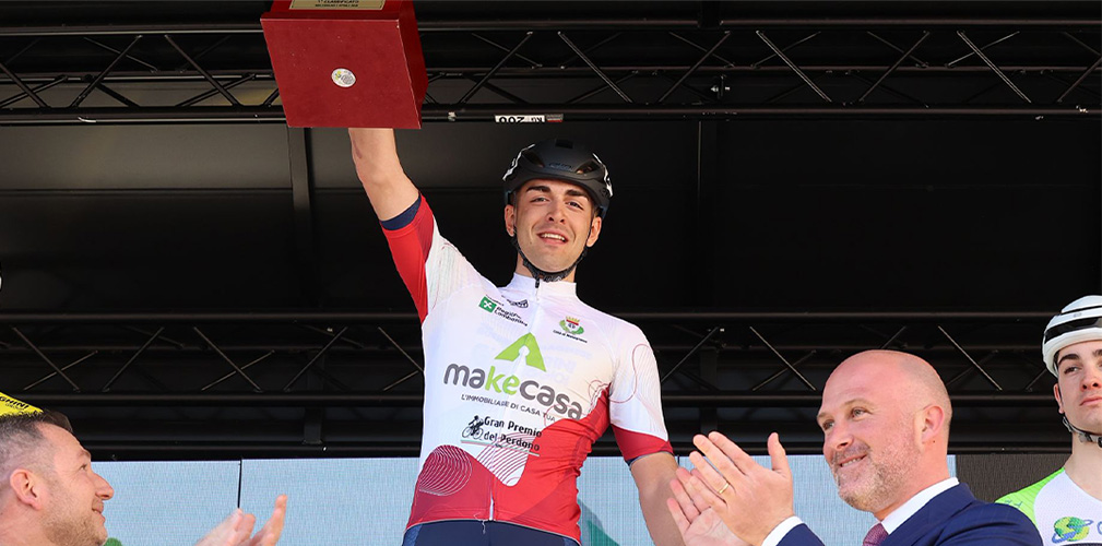 Il podio del GP del Perdono, dove Marangon ha preceduto Ceccarello e Vendramin