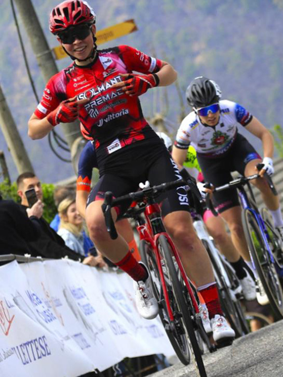 L'11 aprile Pegolo ha vinto il Giro della Castellania, gara open, davanti a Reghini e Giuliani (foto Ossola)