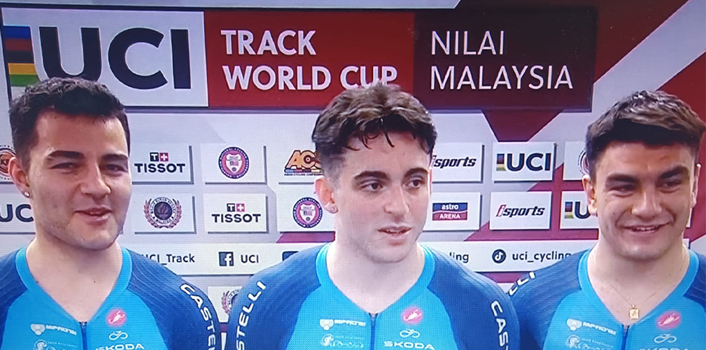 L'emozione palpabile davanti ai microfoni internazionali. Da sinistra Minuta e Predomo (foto Eurosport)