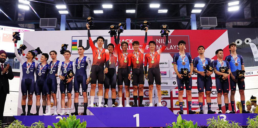 La prima giornata in Malesia ha portato anche i bronzi nel quartetto maschile e di Fiorin nell'eliminazione (foto UCI)