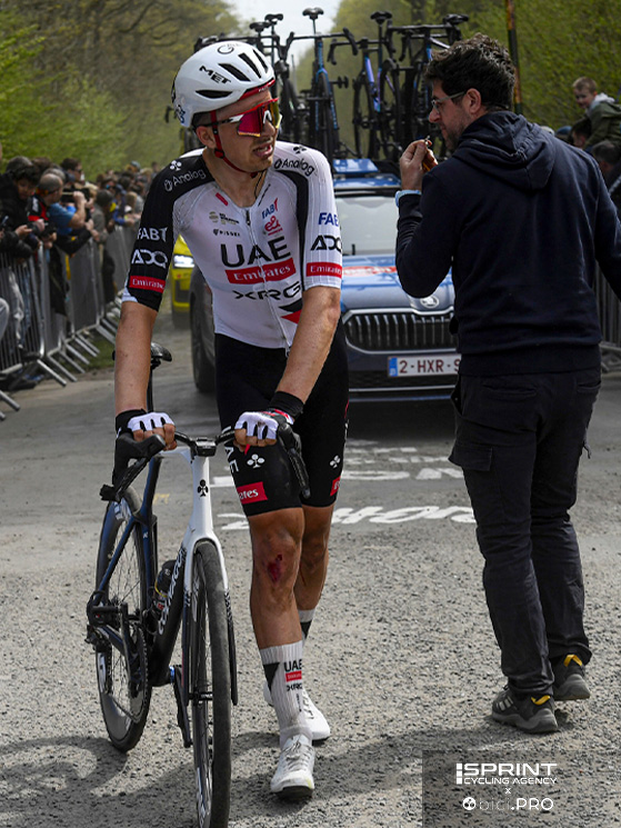 Il rammarico più grande di Baldato è aver perso Vermeersch per la foratura e la caduta all'uscita dell'Arenberg