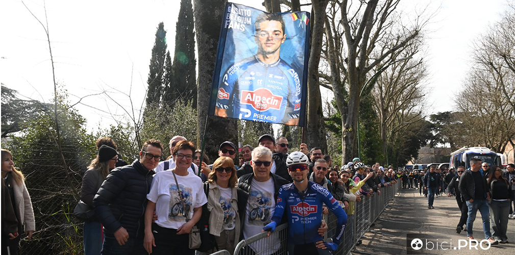 La popolarità di Busatto in Belgio ha portato alla nascita di un fans club, che qui lo ha seguito anche alla Strade Bianche