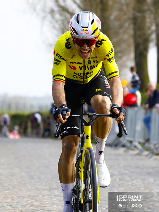 Van Aert è in condizione e si è capito, ma il traguardo di Waregem resta stregato per lui