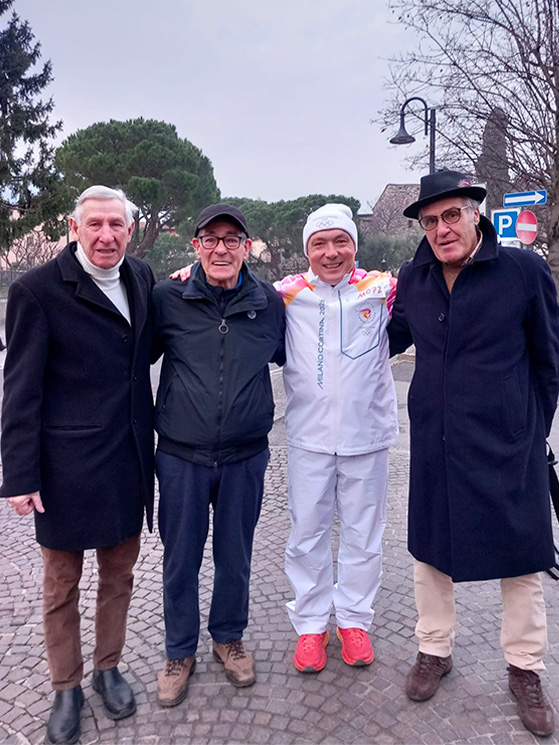Giosuè Zenoni, 80 anni, ha raggiunt Iseo con Antonio Fusi: Gualdi è fra i due
