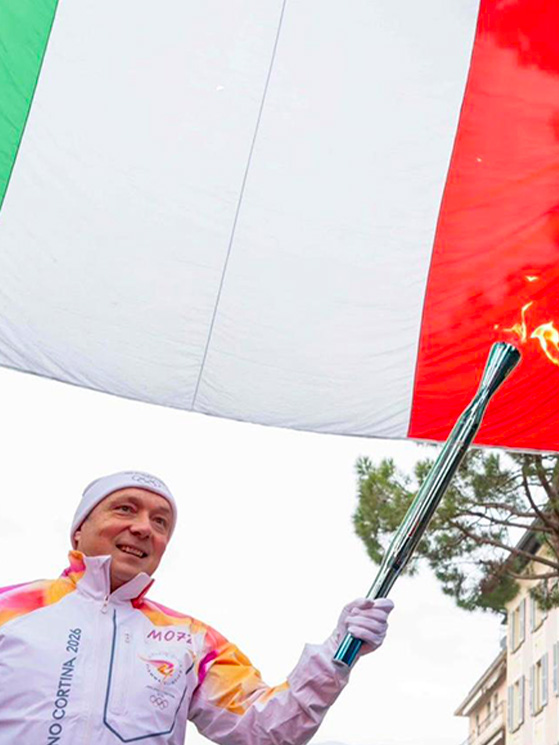 Gualdi ha scelto di portare la fiaccola per onorare Casartelli e Rebellin