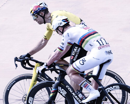 Tadej Pogacar e Wout Van Aert, Roubaix 2026