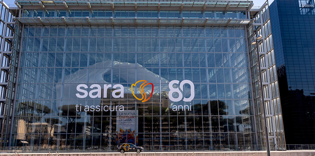 La sede della convention “La Nuova Energia di Sara-80 anni insieme sulla strada della vita” organizzata dal Gruppo Sara presso il Centro Congressi La Nuvola a Roma EUR