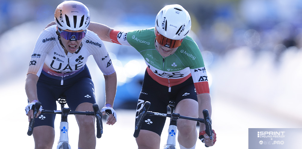 Silvia Persico ed Elisa Longo Borghi stremate all'arrivo. Alla fine chiuso rispettivamente al settimo e ottavo posto