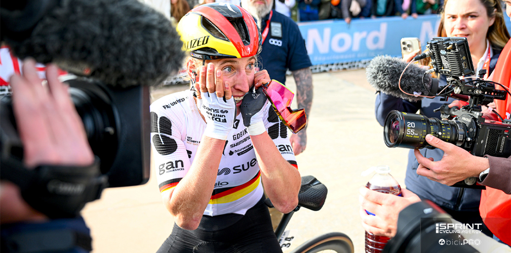 Paris-Roubaix Femmes 2026, il volto incredulo di Franziska Koch, vincitrice