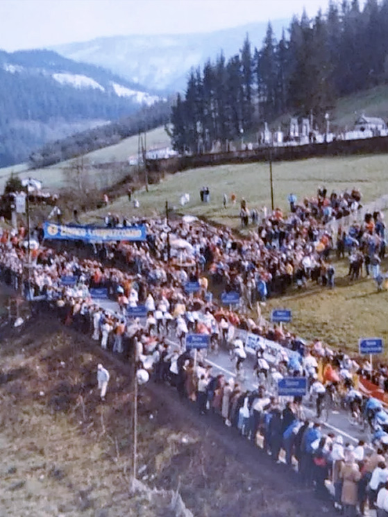Una vecchia foto di quell'edizione 1986 che vide protagonisti Kelly e Maurizio Rossi (foto El Diario Vasco)
