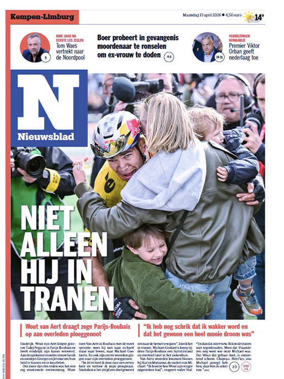 L'apertura dell'autorevole Het nieuwsblad di lunedì mattina