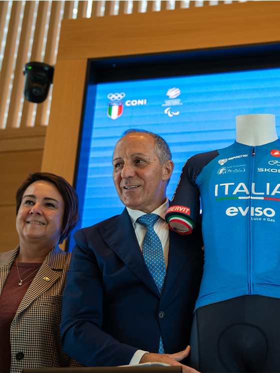 Lucia Fracassi, Amministratrice Delegata eVISO insieme a Cordiagno Dagnoni presidente FCI (foto FCI)