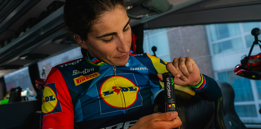 Anche Elisa Balsamo da quest'anno usa Unbroken per il recupero dopo gara (foto Lidl-Trek)