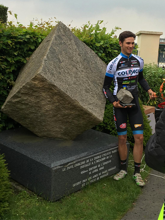 Filippo Ganna è stato il primo e unico italiano a conquistare la Roubaix U23 (foto Team Colpack)