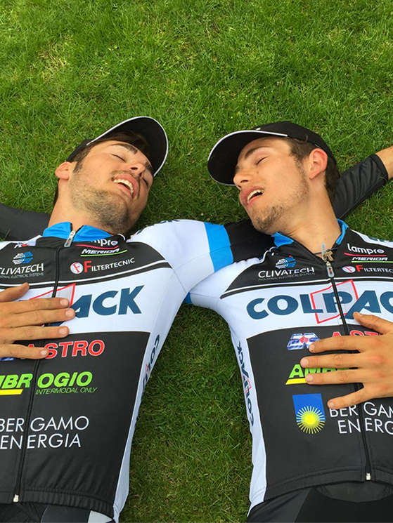 E poi, ancora con Troia, con il solito spirito goliardico di quegli anni (foto Team Colpack)