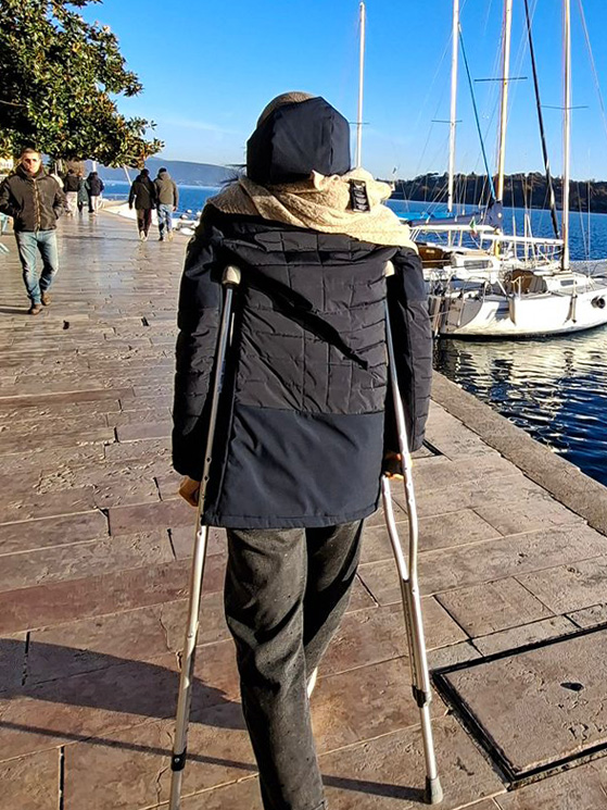 I primi giorni di uscita per la Malcotti dopo il grave infortunio al bacino