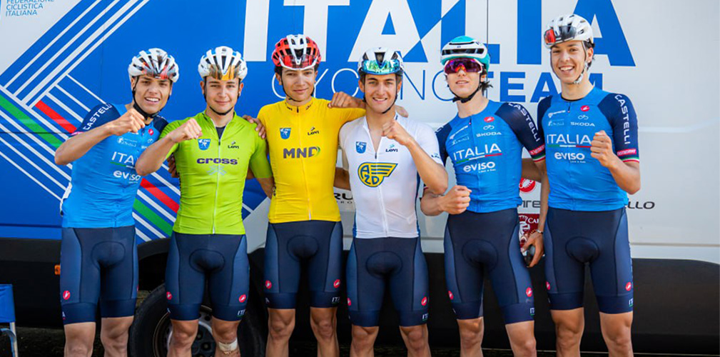 La squadra azzurra comprendeva Campagnolo, Cingolani, Fedrizzi, Perzzo Rosola, Solavaggione e Tarallo (foto Quagliani)