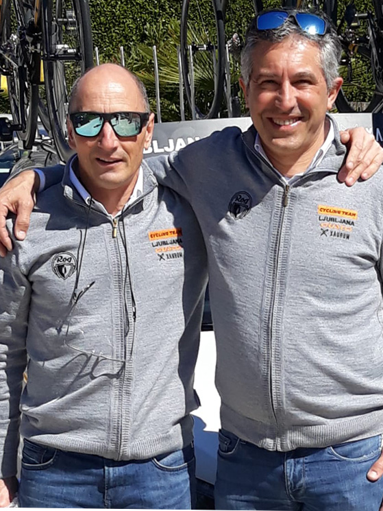 Lucio Caldo insieme a Marco Polanc, papà di Ian. Il friulano ha avuto Tadej nei due anni da U23