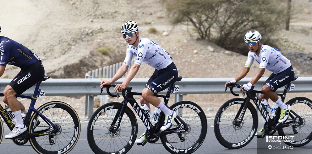 Proietti Gagliardoni davanti a Quintana. Al Tour of Oman il colombiano è stato un mentore per l'umbro