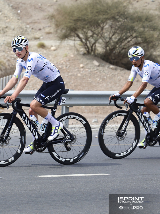 Proietti Gagliardoni davanti a Quintana. Al Tour of Oman il colombiano è stato un mentore per l'umbro