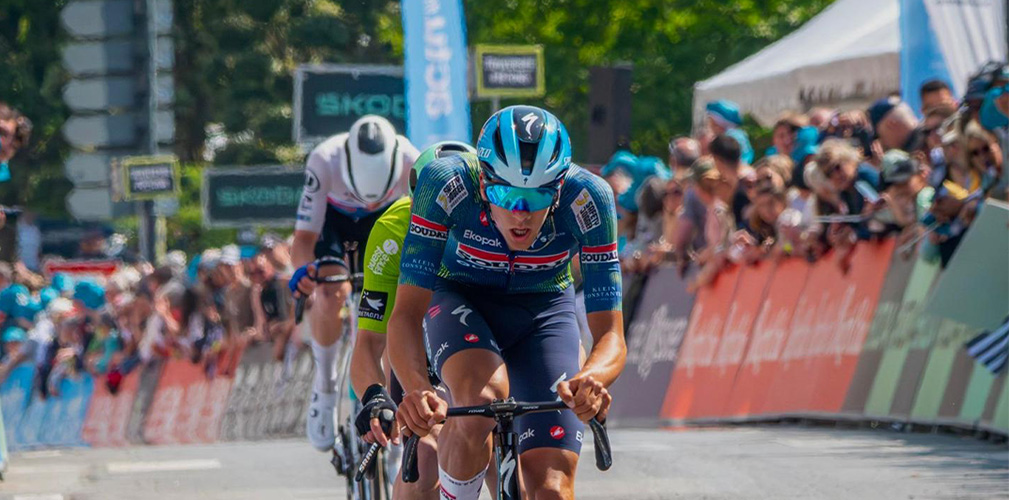 L'attacco di Savino all'ultima tappa, ma Sparfel lo segue come un'ombra (foto team)