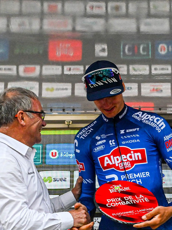 Al Tour de Bretagne la parziale soddisfazione del premio alla combattività (foto c.a.photographies)