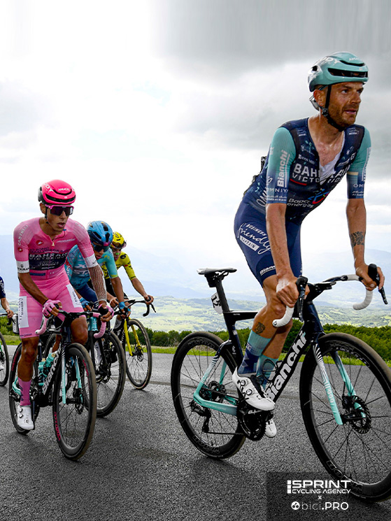 Caruso è stato la guardia del corpo per Eulalio nei 9 giorni in maglia rosa