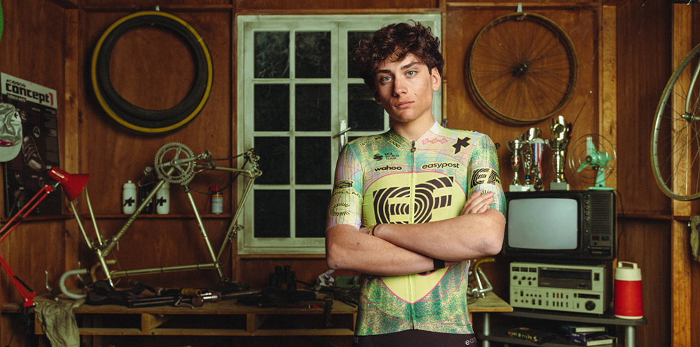 Mattia Agostinacchio, EF Pro Cycling, kit Ride In Peace, ASSOS