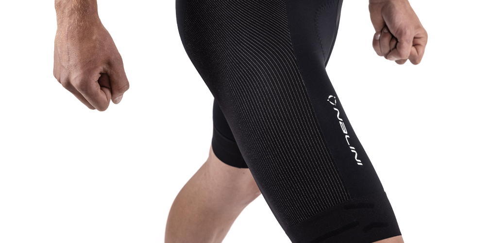 Nalini, pantaloncini Airbag System, Aerobag, tessuto Dyneema