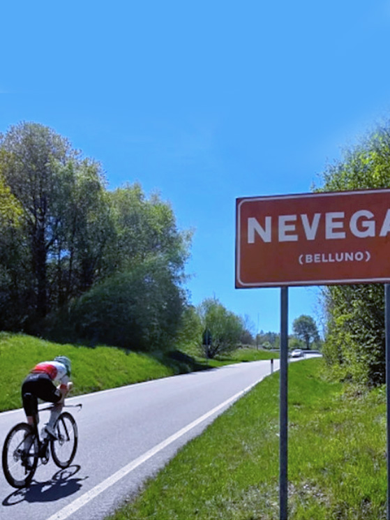 Slongo già conosceva questa cronoscalata. Ma ha voluto che la vedesse anche Elisa
