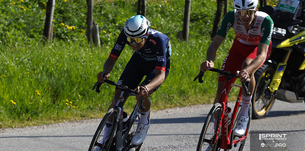 Alla Coppi e Bartali, prime prove di fuga con Andrea Pietrobon, in cerca della condizione