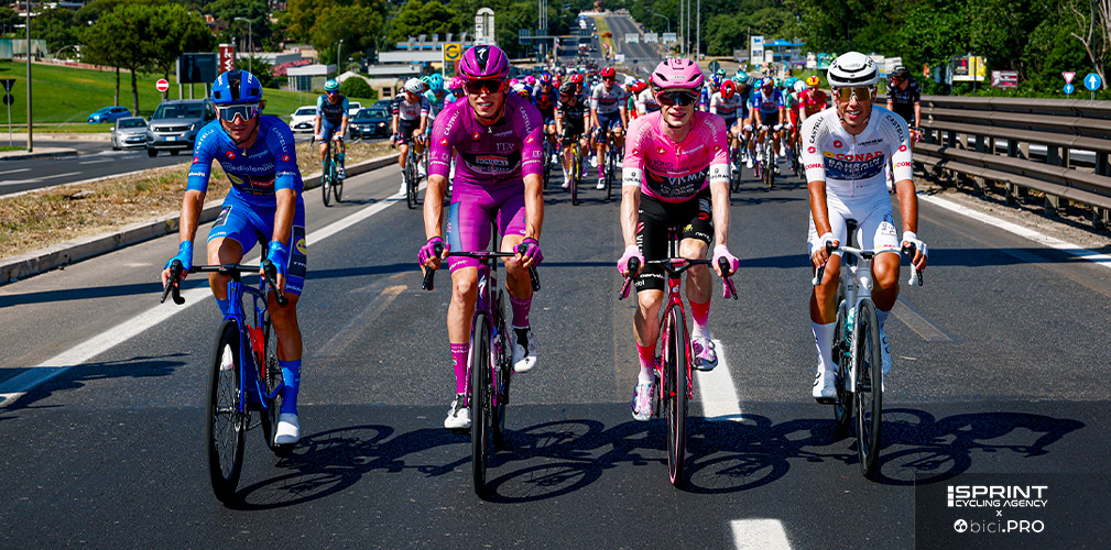 Le quattro maglie del Giro numero 109: Ciccone, Magnier, Vingegaard, Eulalio