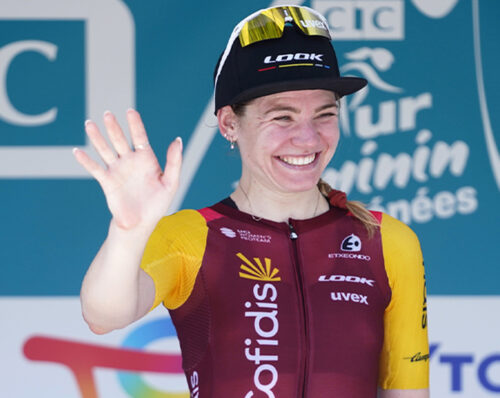 Martina Alzini sui Pirenei ha conquistato la sua quarta vittoria in maglia Cofidis, la prima in una corsa ProSeries