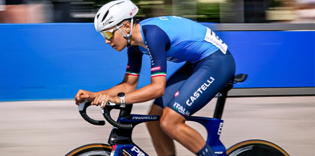 Ceccarello ha già trovato spazio in nazionale su pista, dove predilige le prove a squadre (foto Instagram)