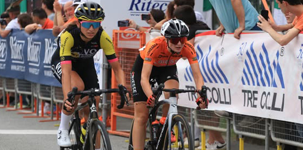 La Bella e Zambelli (qui al traguardo del tricolore juniores 2024) si conoscono bene fin dalle categorie giovanili (foto Ossola)