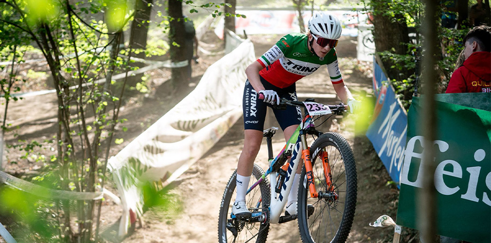 In MTB la Pellizotti è campionessa italiana juniores e ha vinto l'oro europeo nel team relay (foto Instagram)