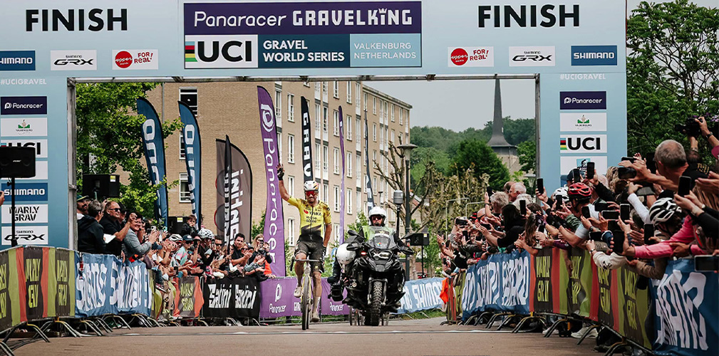 Van Aert ha fatto un'estemporanea apparizione nei gravel, dominando la Marly Grav Race (foto UCI)