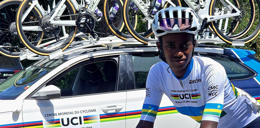 La campionessa ruandese Jazilla Mwamizaki, seconda nella crono e quarta in linea (foto Facebook)