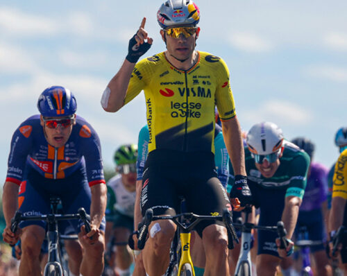 Tour Auvergne-Rhone-Alpes 2026, Wout Van Aert, vittoria 5a tappa, Parc des Oiseaux Villars-les-Dombes