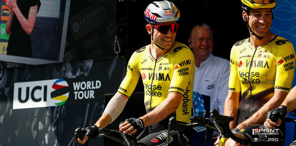 La caduta di Van Aert si è svolta in allenamento alla vigilia della corsa francese: al via aveva già il gomito bendato